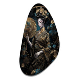 Elegant Japanese Woman IV - Asymmetric Metal Wall Art