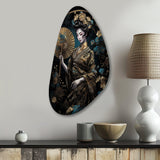 Elegant Japanese Woman IV - Asymmetric Metal Wall Art