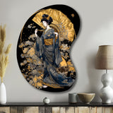 Elegant Japanese Woman VI - Asymmetric Metal Wall Art