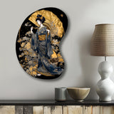 Elegant Japanese Woman VI - Asymmetric Metal Wall Art