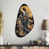 Elegant Japanese Woman VI - Asymmetric Metal Wall Art