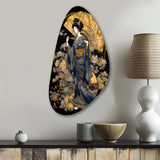 Elegant Japanese Woman VI - Asymmetric Metal Wall Art