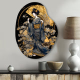 Elegant Japanese Woman VI - Asymmetric Metal Wall Art