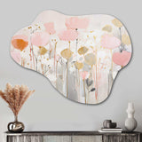 Pink Blossoming Garden - Asymmetric Metal Wall Art