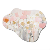 Pink Blossoming Garden - Asymmetric Metal Wall Art