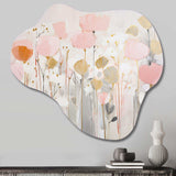 Pink Blossoming Garden - Asymmetric Metal Wall Art