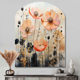 Peach Blossoming Abstractions I - Asymmetric Metal Wall Art