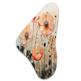 Peach Blossoming Abstractions I - Asymmetric Metal Wall Art