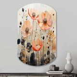 Peach Blossoming Abstractions I - Asymmetric Metal Wall Art