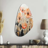 Peach Blossoming Abstractions I - Asymmetric Metal Wall Art