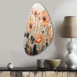 Peach Blossoming Abstractions I - Asymmetric Metal Wall Art