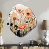 Peach Blossoming Abstractions I - Asymmetric Metal Wall Art