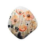 Peach Blossoming Abstractions I - Asymmetric Metal Wall Art