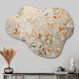 Beige Botanical Impressions I - Asymmetric Metal Wall Art