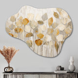 Beige Botanical Impressions II - Asymmetric Metal Wall Art