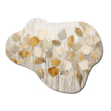 Beige Botanical Impressions II - Asymmetric Metal Wall Art