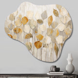 Beige Botanical Impressions II - Asymmetric Metal Wall Art