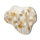 Beige Botanical Impressions II - Asymmetric Metal Wall Art