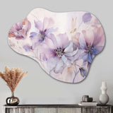 Purple Botanical Whispers I - Asymmetric Metal Wall Art