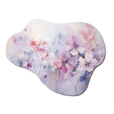 Purple Dreamy Florals I - Asymmetric Metal Wall Art