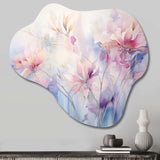 Purple Dreamy Florals II - Asymmetric Metal Wall Art