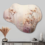 Beige Ethereal Forest III - Asymmetric Metal Wall Art