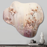 Beige Ethereal Forest III - Asymmetric Metal Wall Art