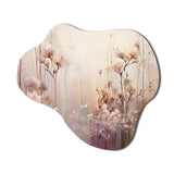 Beige Ethereal Forest III - Asymmetric Metal Wall Art