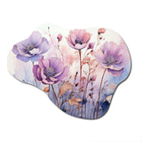 Purple Mystical Blooms II - Asymmetric Metal Wall Art