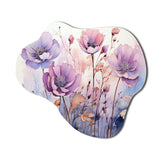 Purple Mystical Blooms II - Asymmetric Metal Wall Art