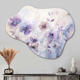 Purple Mystical Blooms III - Asymmetric Metal Wall Art