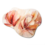 Peach Petal Dance - Asymmetric Metal Wall Art