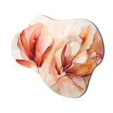 Peach Petal Dance - Asymmetric Metal Wall Art