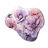 Purple Tranquil Petals I - Asymmetric Metal Wall Art