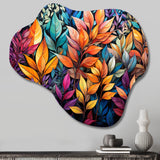 Multicolor Vibrant Foliage - Asymmetric Metal Wall Art