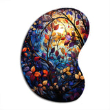 Multicolor Vibrant Vines III - Asymmetric Metal Wall Art