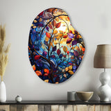 Multicolor Vibrant Vines III - Asymmetric Metal Wall Art