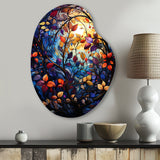 Multicolor Vibrant Vines III - Asymmetric Metal Wall Art