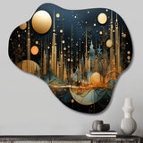 Collage Constellations I - Asymmetric Metal Wall Art