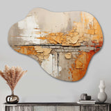 Orange Impressions I - Asymmetric Metal Wall Art