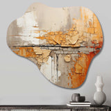 Orange Impressions I - Asymmetric Metal Wall Art