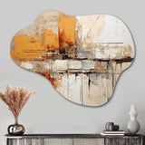 Orange Impressions II - Asymmetric Metal Wall Art