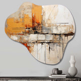 Orange Impressions II - Asymmetric Metal Wall Art