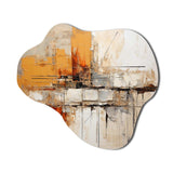 Orange Impressions II - Asymmetric Metal Wall Art