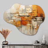 Orange Impressions III - Asymmetric Metal Wall Art