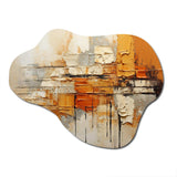 Orange Impressions III - Asymmetric Metal Wall Art