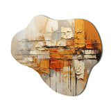 Orange Impressions III - Asymmetric Metal Wall Art