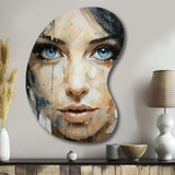 Woman Abstract Portrait - Asymmetric Metal Wall Art