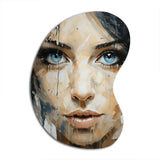 Woman Abstract Portrait - Asymmetric Metal Wall Art