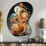 Gold Wire Sculpture - Asymmetric Metal Wall Art